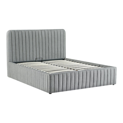 Κρεβάτι Διπλό Zilin Ύφασμα Ανθρακί-Beige 160x200εκ