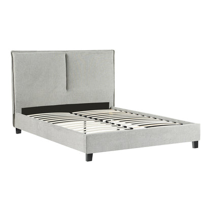 Κρεβάτι Διπλό Majus Βελούδο Ανθρακί-Beige 160X200