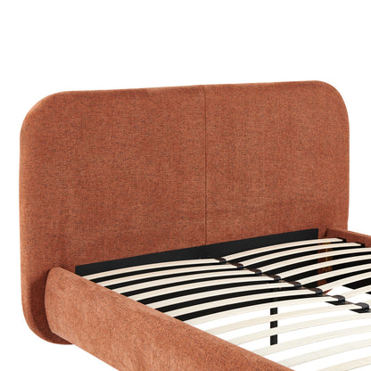 Κρεβάτι Salena Terracotta Ύφασμα 160x200εκ