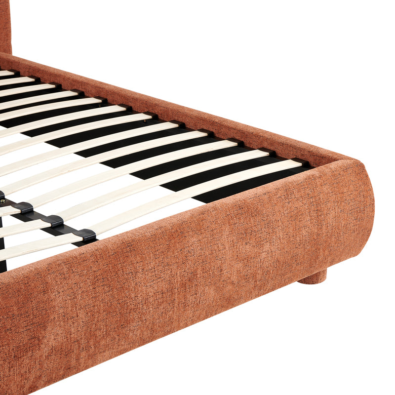 Κρεβάτι Salena Terracotta Ύφασμα 160x200εκ