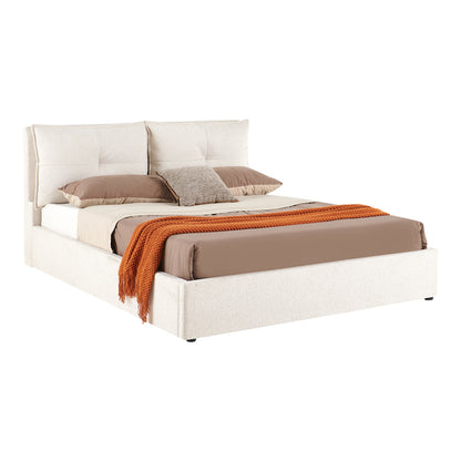 Dorma Double Bed with Storage Ecru Fabric 160x200cm