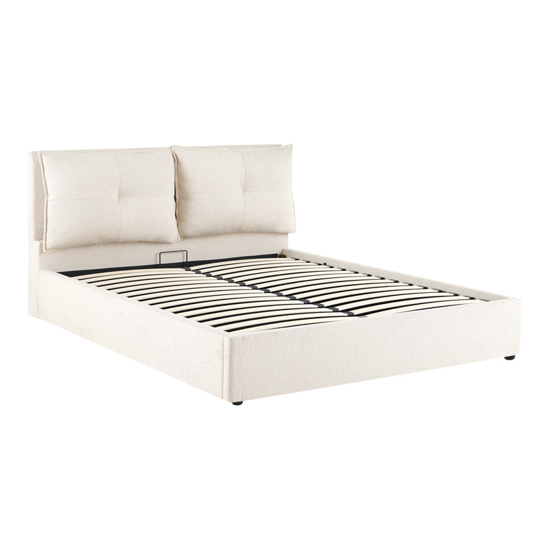 Dorma Double Bed with Storage Ecru Fabric 160x200cm