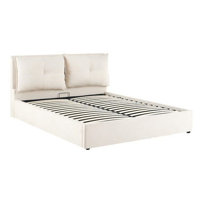 Dorma Double Bed with Storage Ecru Fabric 160x200cm