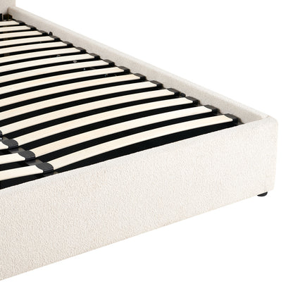 Dorma Double Bed with Storage Ecru Fabric 160x200cm