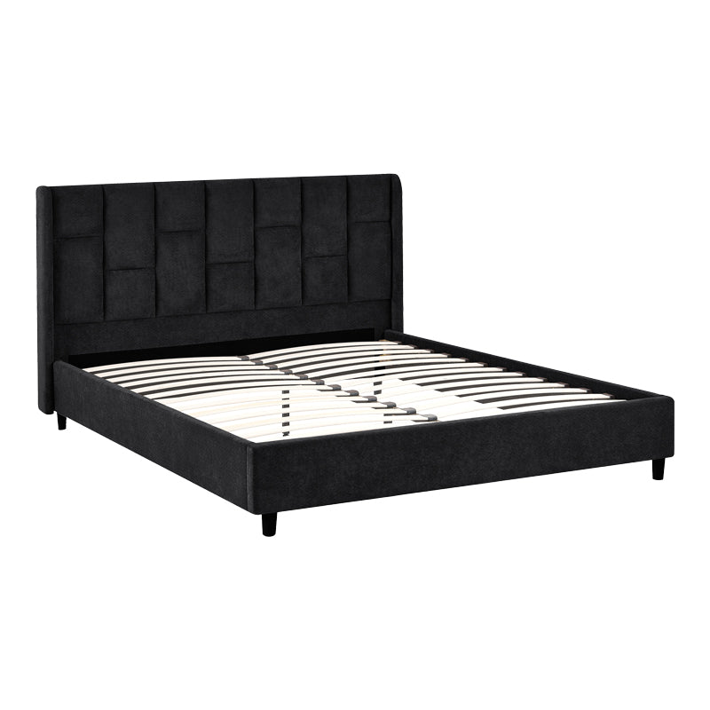 Sensa Double Bed Black Fabric 160x200cm