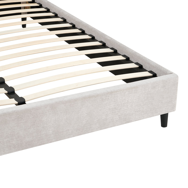 Sensa Double Bed Light Grey Fabric 160x200cm