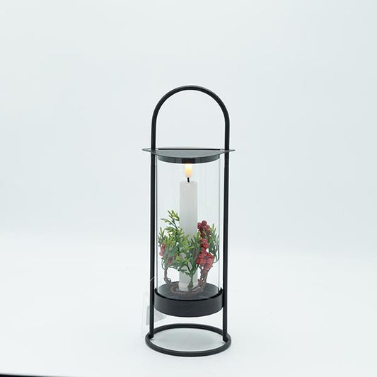 ΜΕΤΑΛΛΙΚΟ ΦΑΝΑΡΙ ΜΑΥΡΟ ΜΕ 1 ΚΕΡΙ 11x11x30