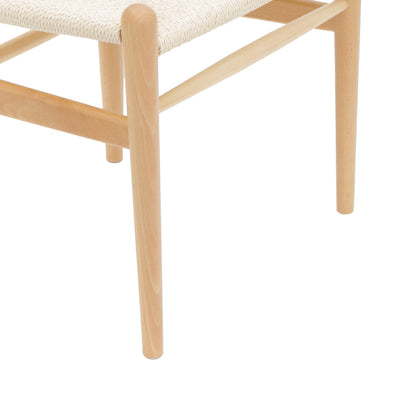 Καρέκλα Conan Φυσικό Ξύλο Oξιάς-Έδρα Φυσικό Σχοινί 52X46X78