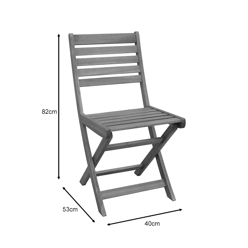 Καρέκλα Fatel Πτυσσόμενη Ξύλο Ακακίας Φυσικό 40x53x82