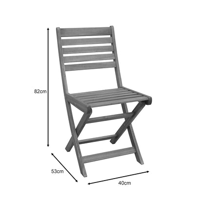 Καρέκλα Fatel Πτυσσόμενη Ξύλο Ακακίας Φυσικό 40x53x82