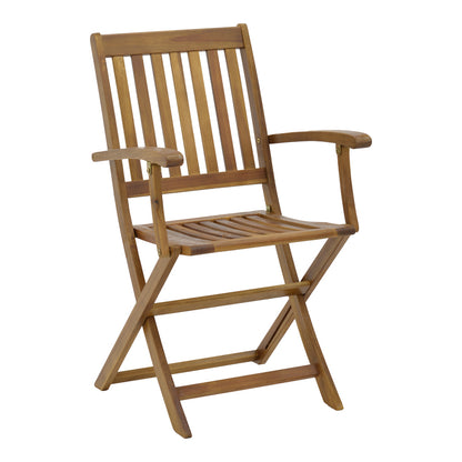 Τραπεζαρία Joter-Lazio Σετ 5 Τεμ Πτυσσόμενο Φυσικό Μασίφ Ξύλο Ακακίας 50x50x70