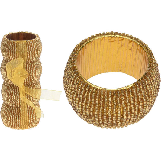 Κρίκοι Πετσέτας Χάντρινοι Χρυσοί S/4 6εκ