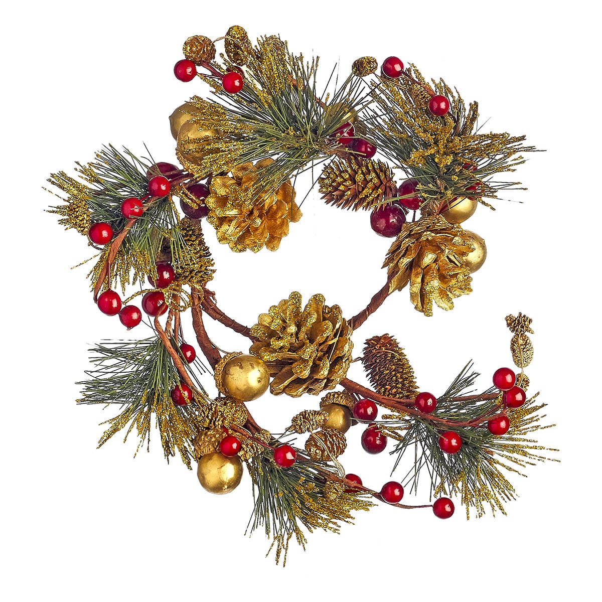 Στεφανάκι Χρυσό με Κουκουνάρι 12εκ