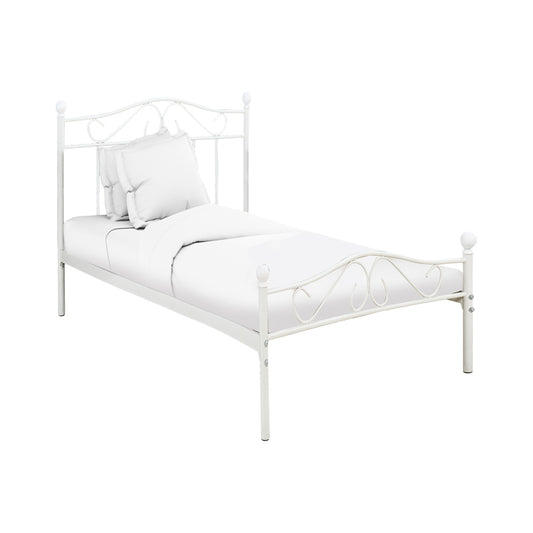 Κρεβάτι Yorick Λευκό Μεταλλικό 90X190X99