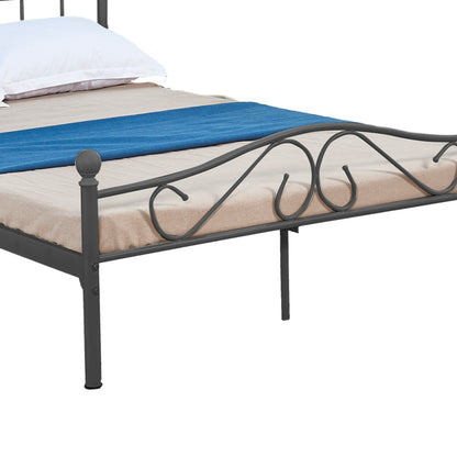 Κρεβάτι Yorick Μαύρο Μεταλλικό 140x190x99