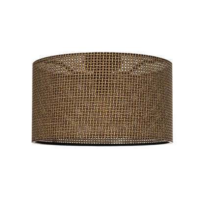 CILIO 203-0156 Μοντέρνο Φωτιστικό Οροφής Καπέλο Μονόφωτο 1 x E27 IP20 Καφέ Διάτρητο Ύφασμα - Μ38 x Π38 x Υ23