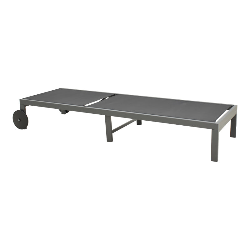 Ξαπλώστρα Mailo Ανθρακί Αλουμίνιο και Textilene σε Μαύρη Απόχρωση 71x206x30