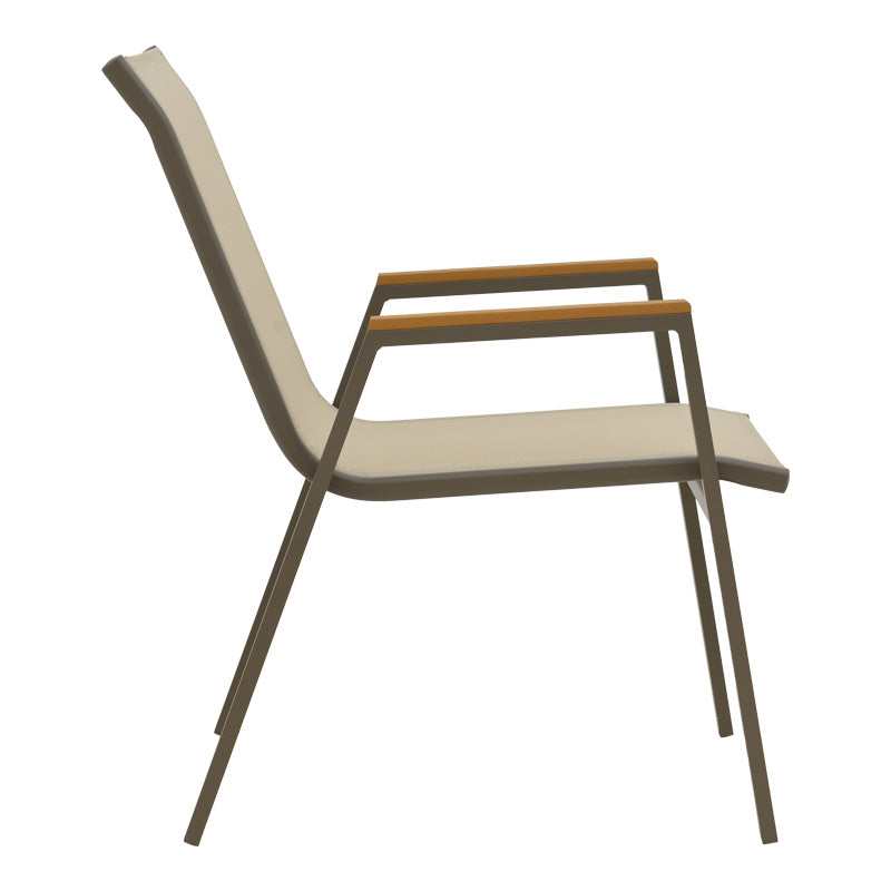 Τραπεζαρία Lafla-Azelie Σετ 7 Τεμ Σαμπανιζέ Αλουμίνιο και Plywood σε Φυσική Απόχρωση 160-240x100x75