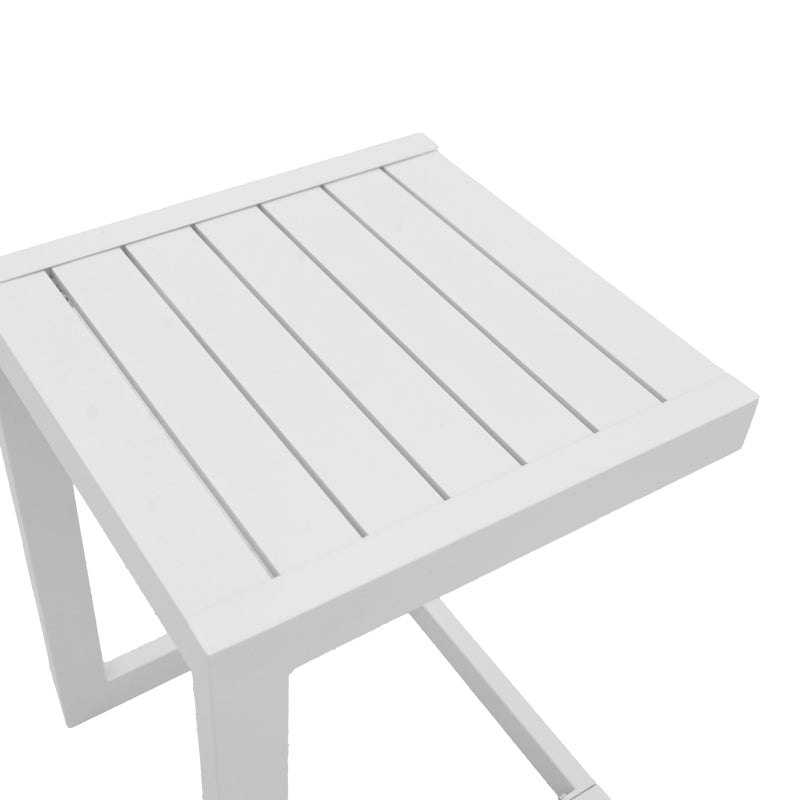 Τραπέζι Aether Αλουμίνιο σε Λευκή Απόχρωση 37.5x36.5x53