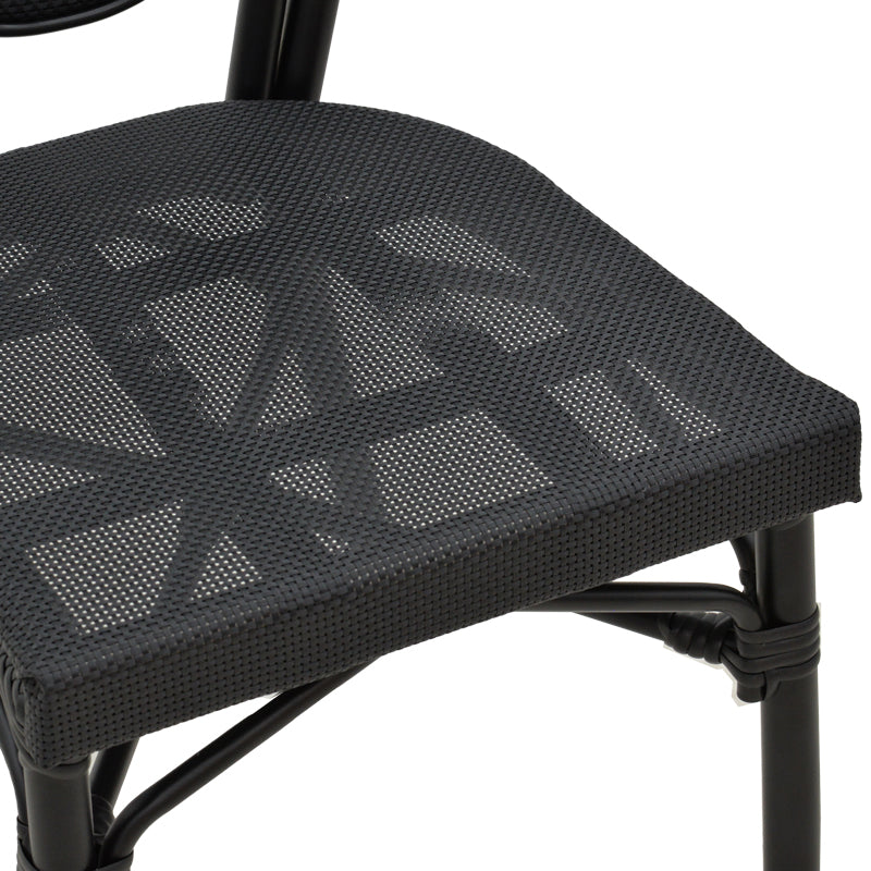 Καρέκλα Κήπου Nacia  Μαύρο Αλουμίνιο-Μαύρο Textilene 45X59X85