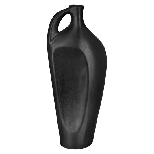 Βάζο Μπουκάλι 'Nera' Κεραμικό Μαύρο 6x10.5x25
