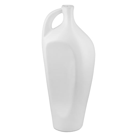 Βάζο Μπουκαλιού "Bianca" Κεραμικό Λευκό 11x6x25