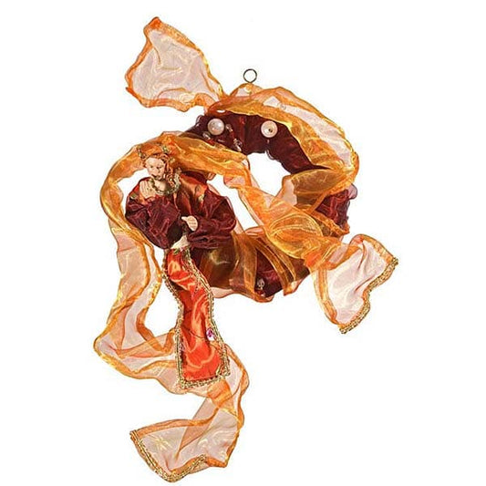 Στεφάνι Άγγελος Πορτοκαλί 16εκ