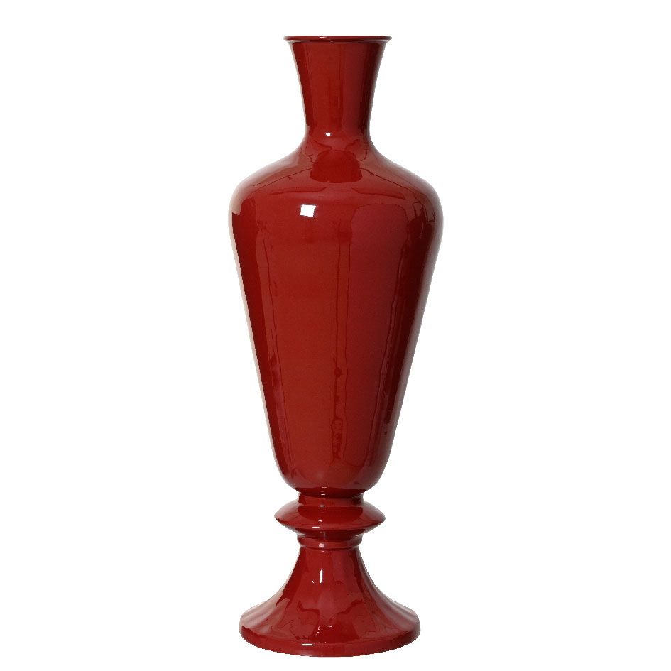 Μεταλλικό Βάζο Μπορντώ 30x30x77