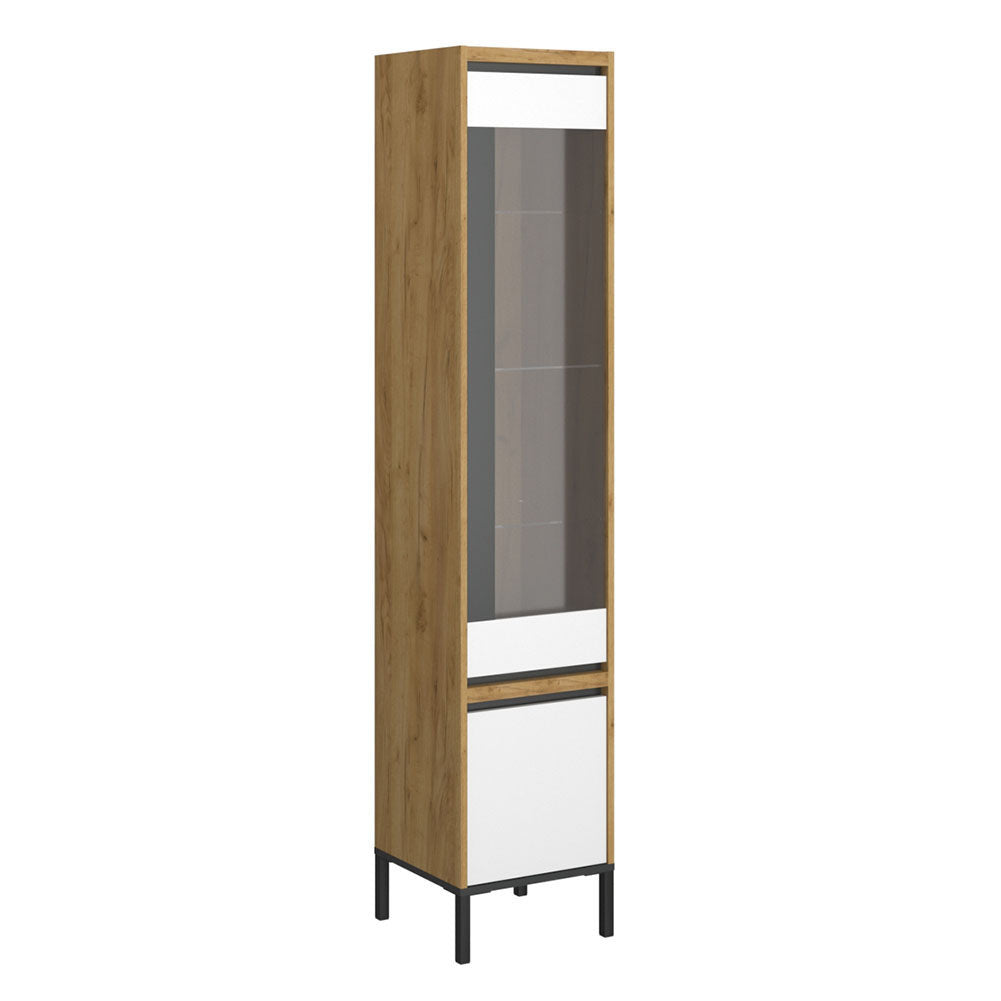 Βιτρίνα Palmor Χρυσό Δρυς-Λευκό 40x40x200