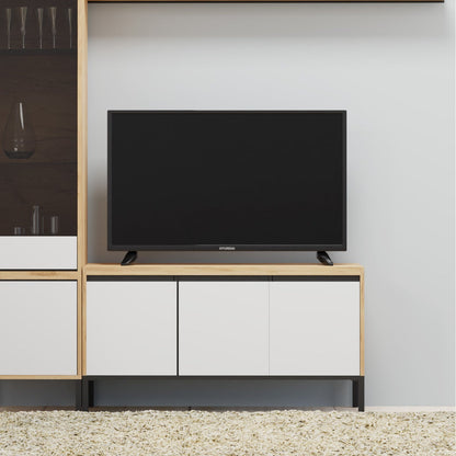 Έπιπλο Τηλεόρασης Palmor Χρυσό Δρυς-Λευκό 113.5x40x60