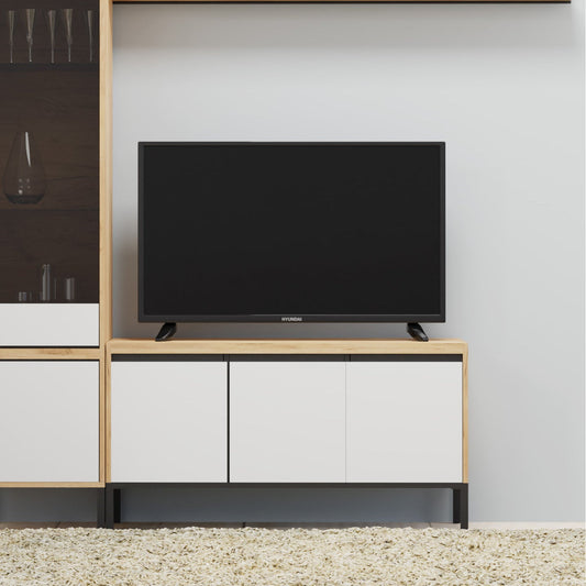 Έπιπλο Τηλεόρασης Palmor Χρυσό Δρυς-Λευκό 113.5x40x60