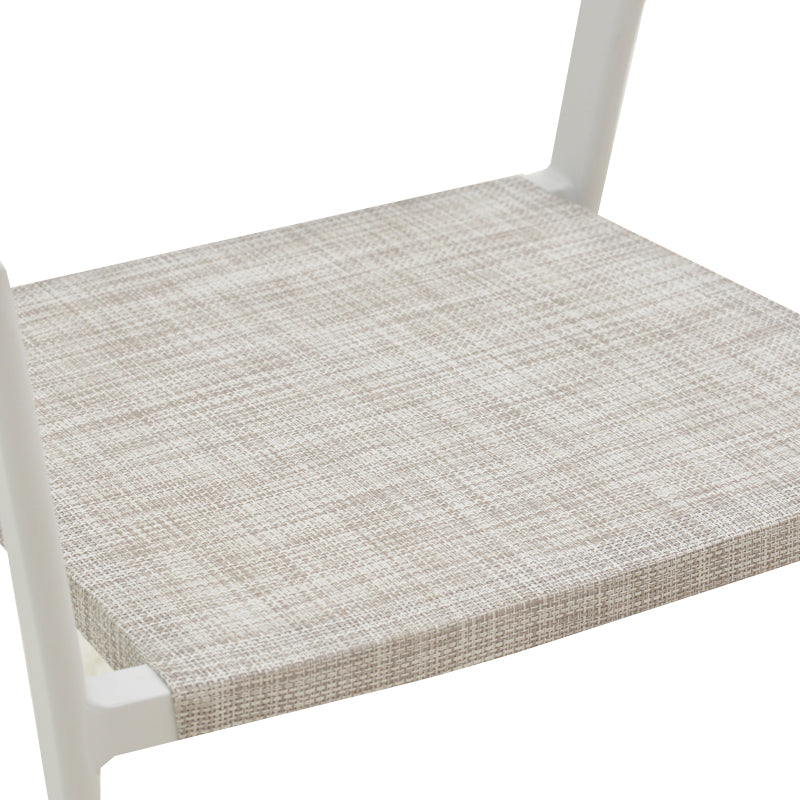 Πολυθρόνα Glisten Στοιβαζόμενη Rattan Μπεζ-Λευκό 56x62x77