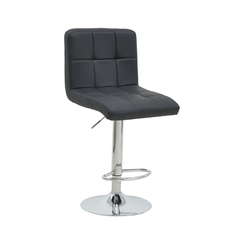 Σκαμπό Μπαρ Remina Πτυσσόμενο Μαύρο PU-Βάση Χρωμίου 44x44x112