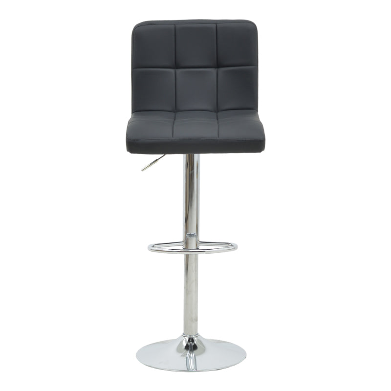 Σκαμπό Μπαρ Remina Πτυσσόμενο Μαύρο PU-Βάση Χρωμίου 44x44x112