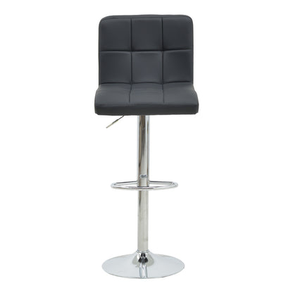 Σκαμπό Μπαρ Remina Πτυσσόμενο Μαύρο PU-Βάση Χρωμίου 44x44x112