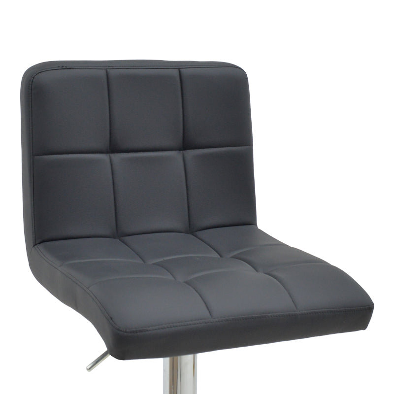 Σκαμπό Μπαρ Remina Πτυσσόμενο Μαύρο PU-Βάση Χρωμίου 44x44x112