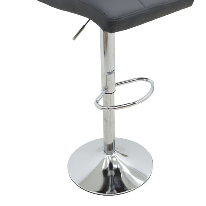 Σκαμπό Μπαρ Remina Πτυσσόμενο Μαύρο PU-Βάση Χρωμίου 44x44x112