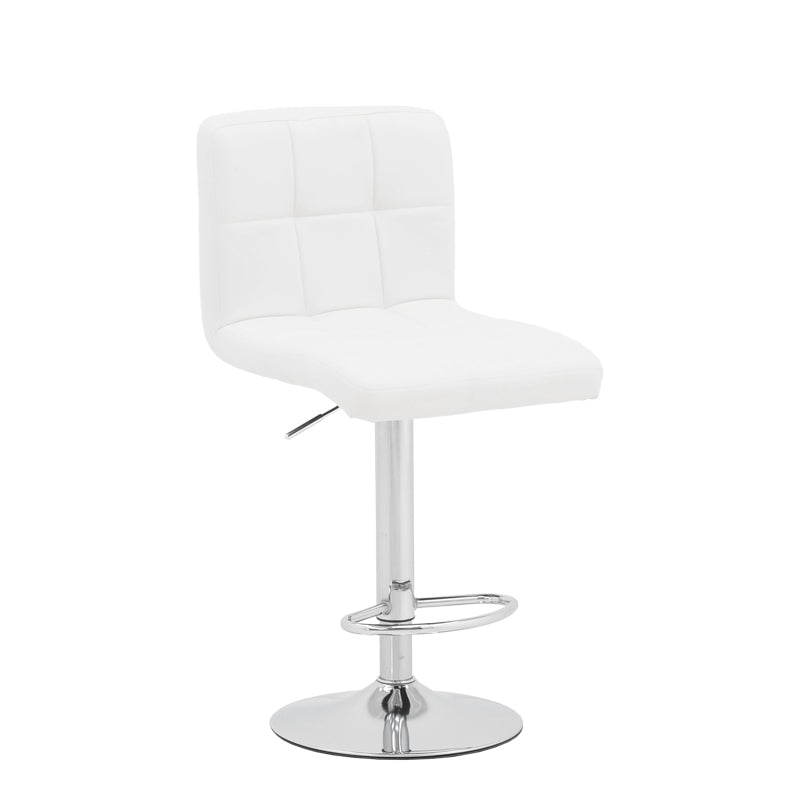 Σκαμπό Μπαρ Remina Πτυσσόμενο Λευκό PU - Βάση Χρωμίου 44x44x112