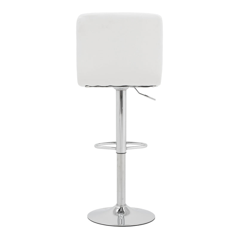 Σκαμπό Μπαρ Remina Πτυσσόμενο Λευκό PU - Βάση Χρωμίου 44x44x112