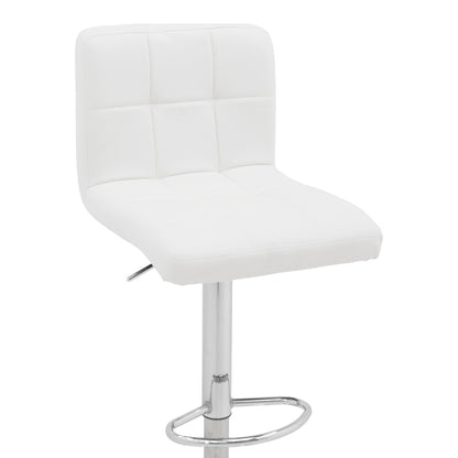 Σκαμπό Μπαρ Remina Πτυσσόμενο Λευκό PU - Βάση Χρωμίου 44x44x112