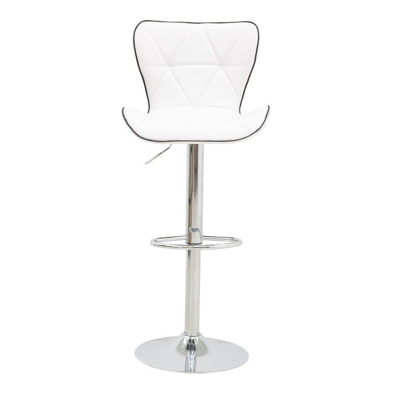 Σκαμπό Μπαρ Jorine Πτυσσόμενο Λευκό PU - Βάση Χρωμίου 53x44x114