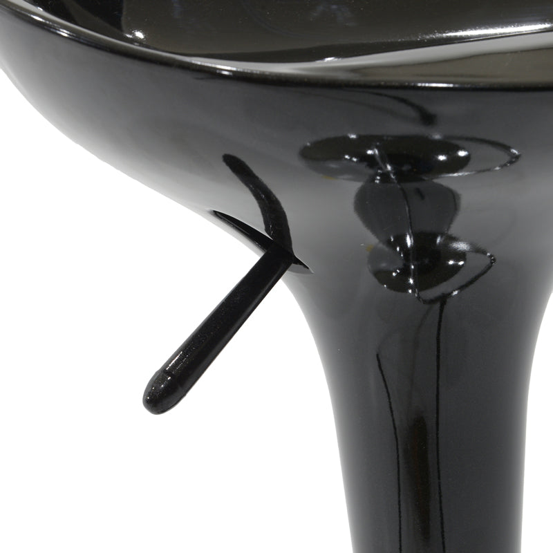 Σκαμπό Μπαρ Felice Πτυσσόμενο Μαύρο-Βάση Χρωμίου 40x43x84