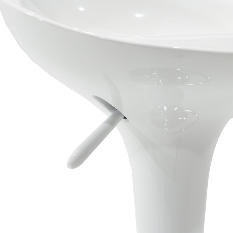 Σκαμπό Μπαρ Felice Πτυσσόμενο Λευκό-Βάση Χρωμίου 40x43x84