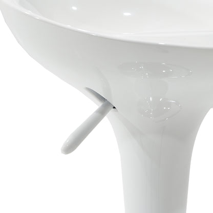 Σκαμπό Μπαρ Felice Πτυσσόμενο Λευκό-Βάση Χρωμίου 40x43x84