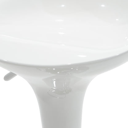 Σκαμπό Μπαρ Felice Πτυσσόμενο Λευκό-Βάση Χρωμίου 40x43x84