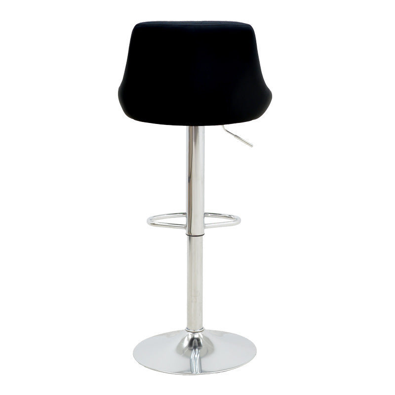 Σκαμπό Μπαρ Boronez Πτυσσόμενο Μαύρο PU-Βάση Χρωμίου 47x49x112