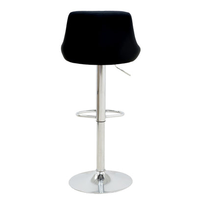 Σκαμπό Μπαρ Boronez Πτυσσόμενο Μαύρο PU-Βάση Χρωμίου 47x49x112