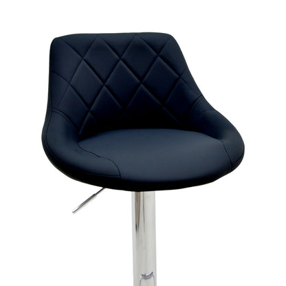 Σκαμπό Μπαρ Boronez Πτυσσόμενο Μαύρο PU-Βάση Χρωμίου 47x49x112