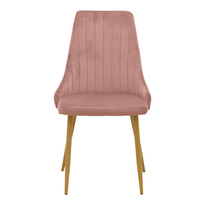 Καρέκλα Azori Σάπιο Μήλο Βελούδο με Πόδι Μετάλλου σε Φυσική Απόχρωση 49x55x85