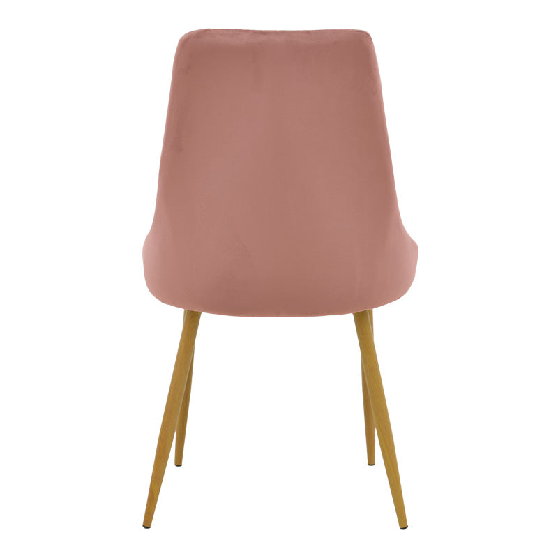 Καρέκλα Azori Σάπιο Μήλο Βελούδο με Πόδι Μετάλλου σε Φυσική Απόχρωση 49x55x85